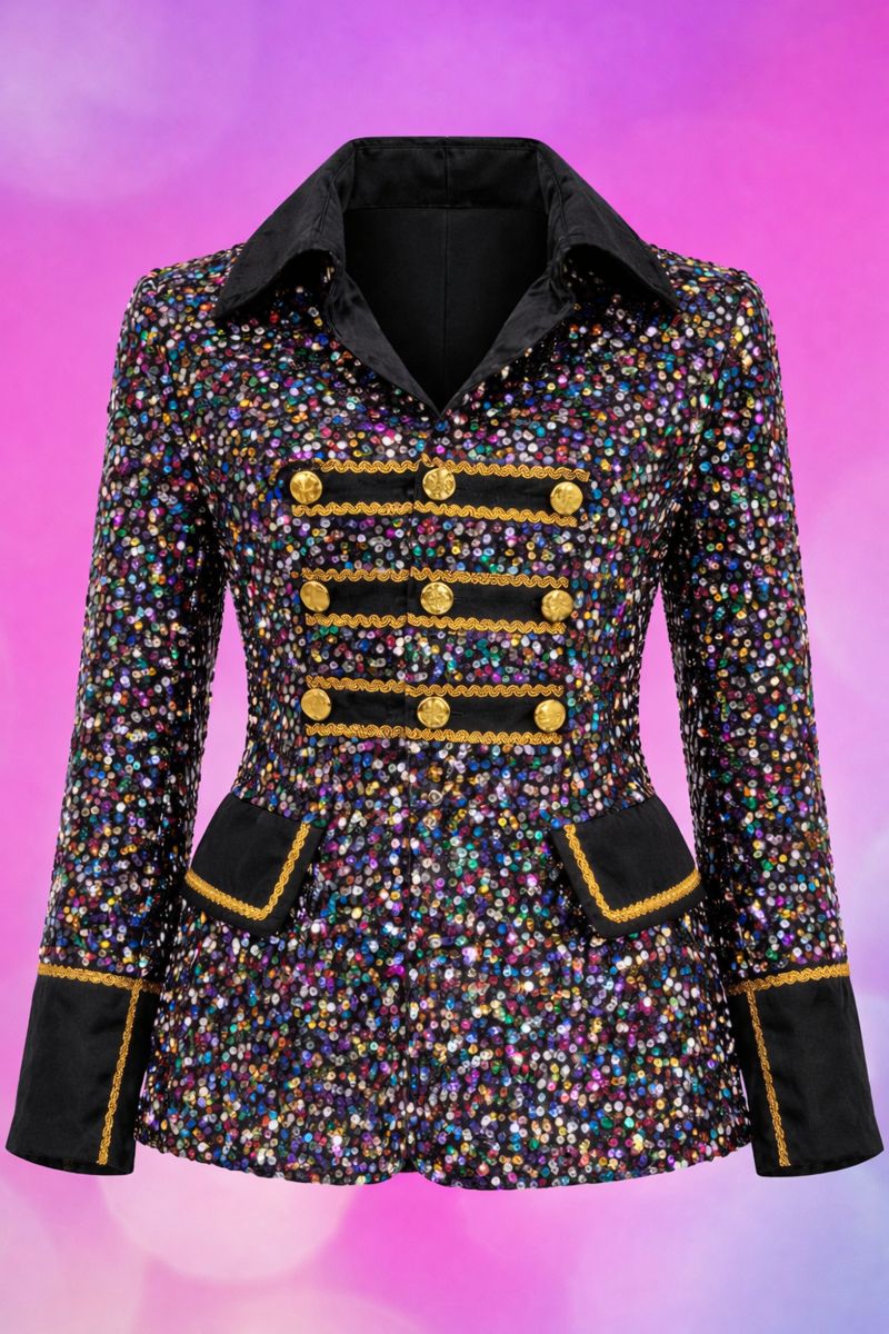 Jas pailletten multicolour